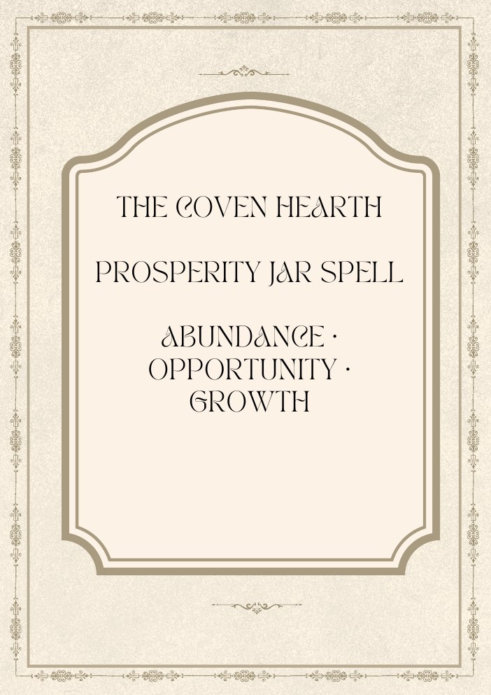 Prosperity Jar Spell — Digital Guide: 8-page PDF · instant digital download