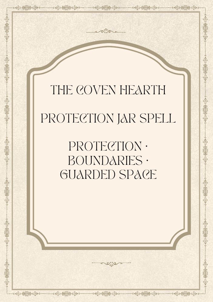 Protection Jar Spell — Digital Guide: 8-page PDF · instant digital download