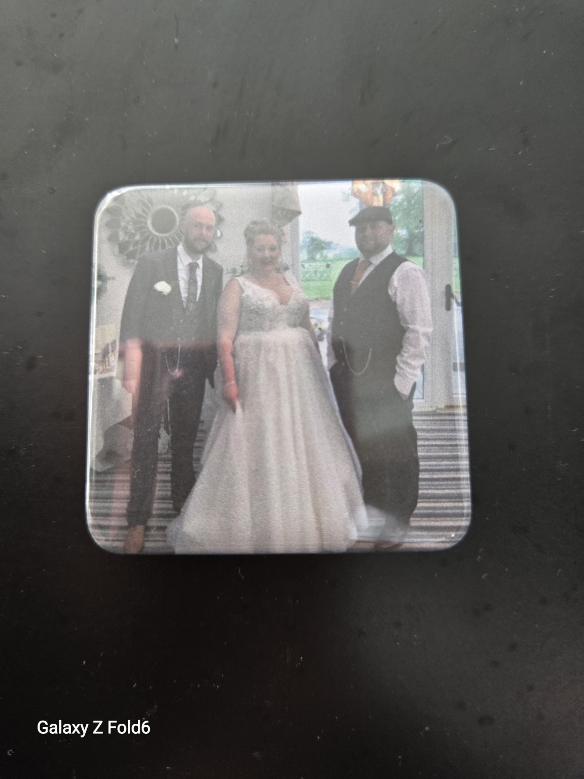 Wedding keepsake personalised magnet example