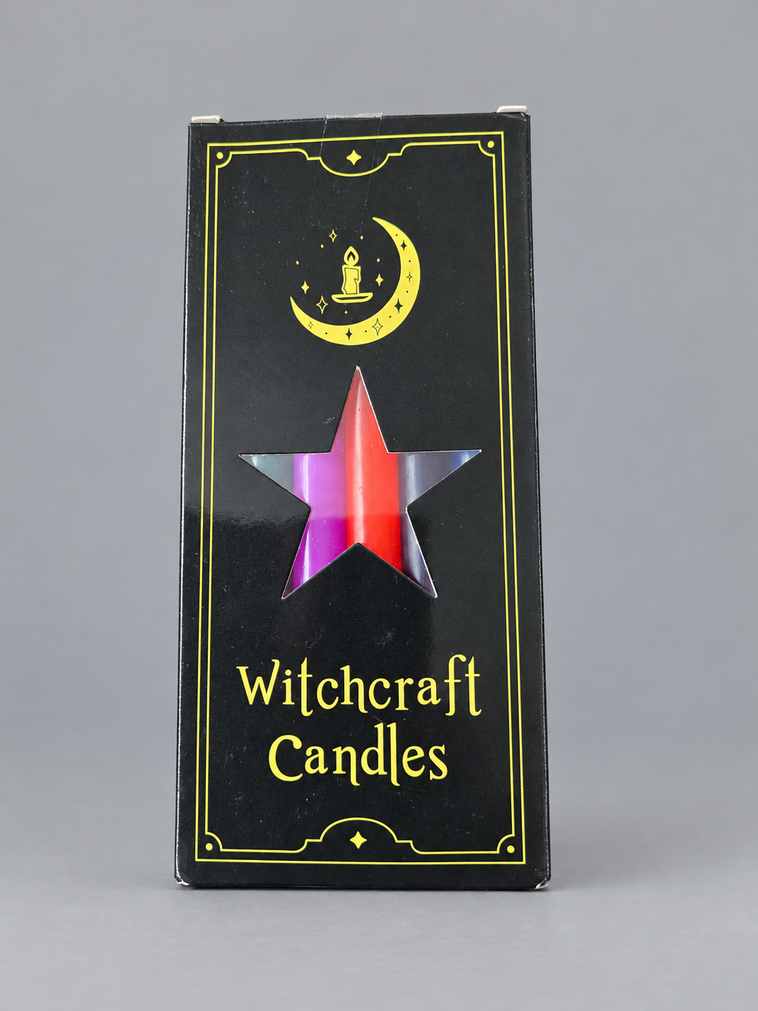 Witchcraft Candles: Box of 12 assorted coloured candles