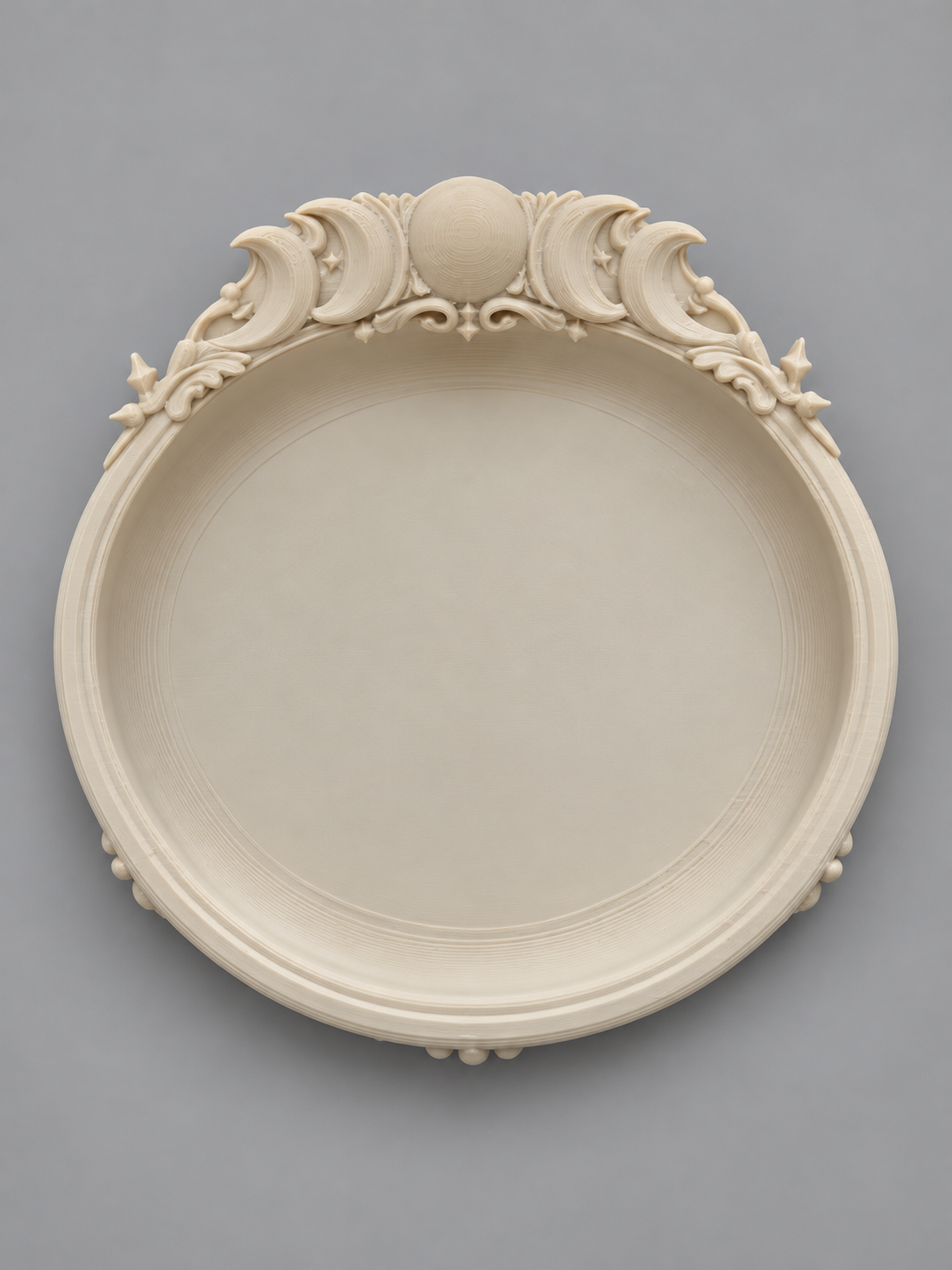 Celestial Moon Phase Display Tray: Approx. 6.5 × 6.5 inches · 1.5 inches high · decorative display tray