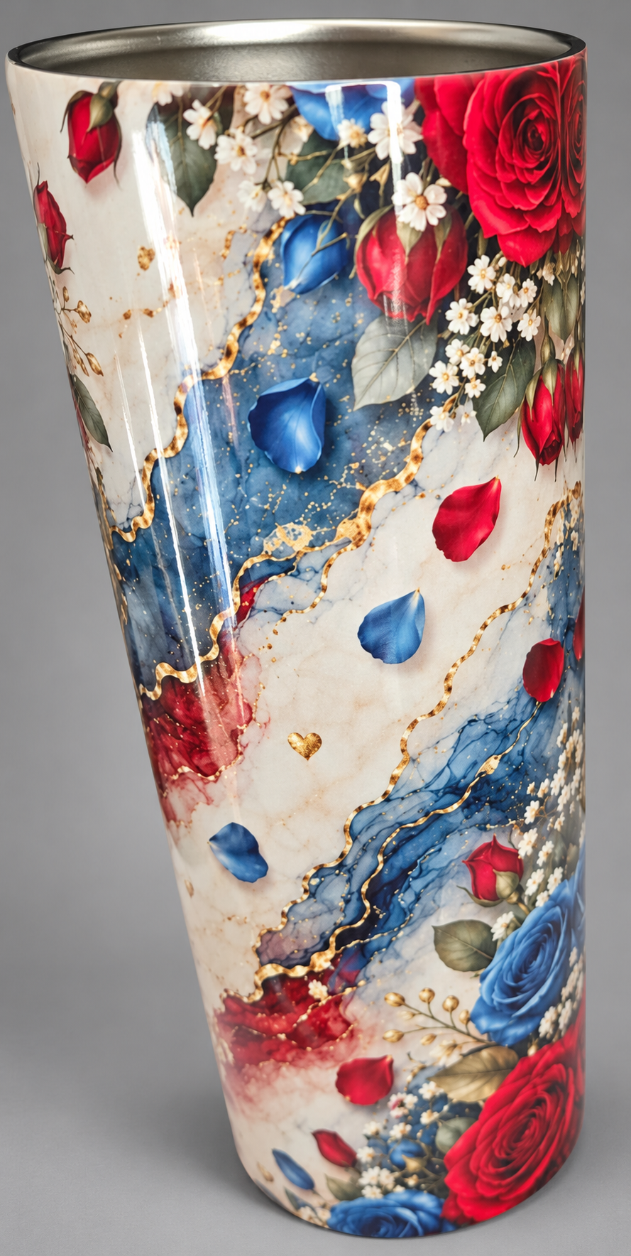 Personalised floral tumbler example view 3