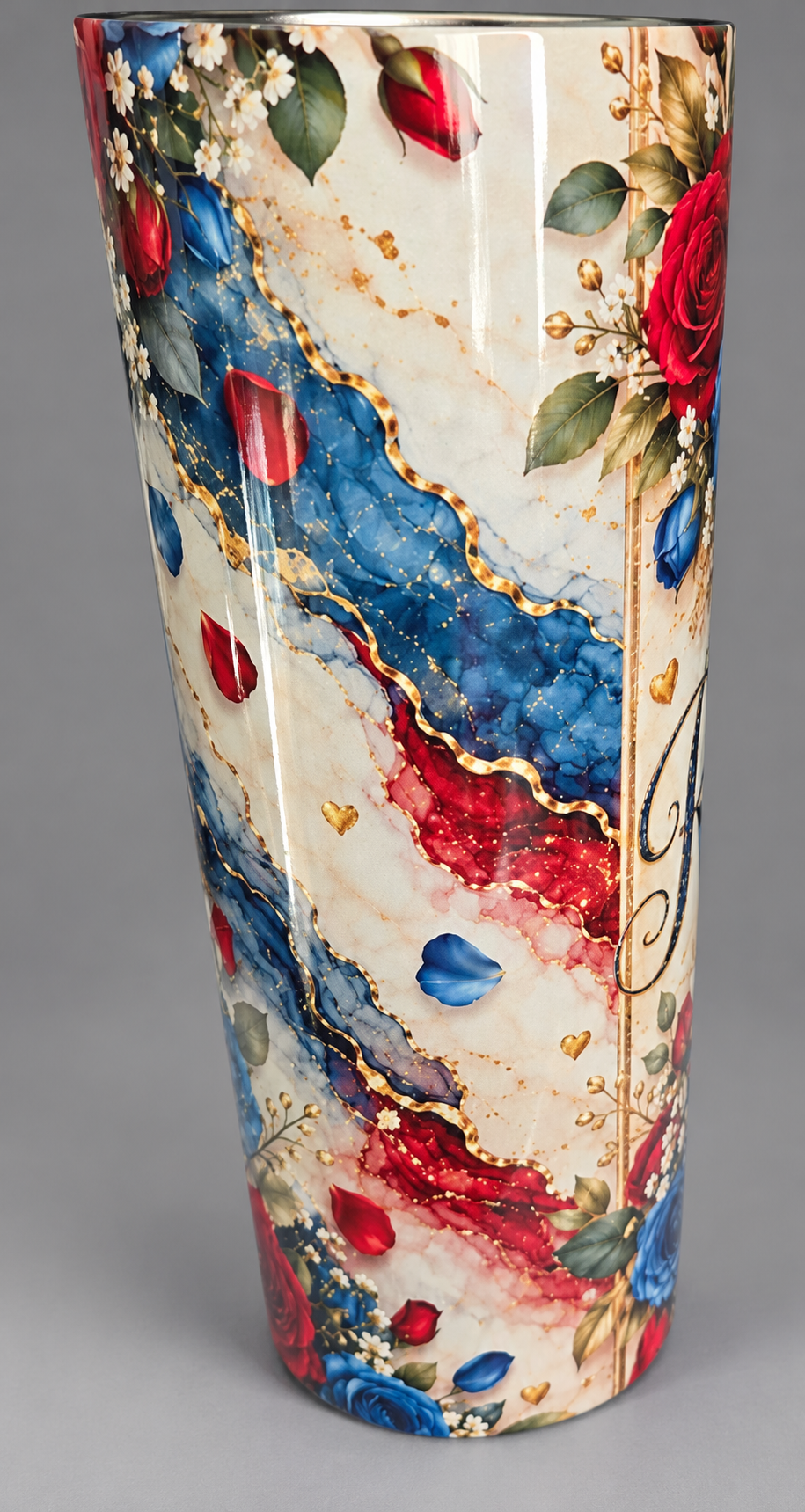 Personalised floral tumbler example view 6
